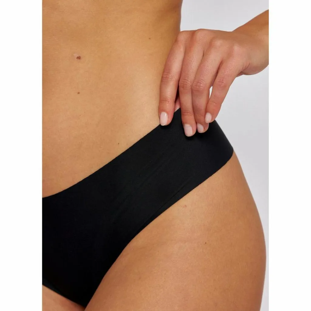 Snocks Unterwäsche<· Nahtlose Hipster Panties Schwarz