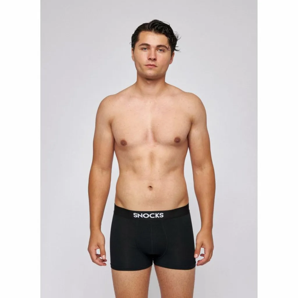 Snocks Unterwäsche<· Premium Boxershorts mit Logo Schwarz