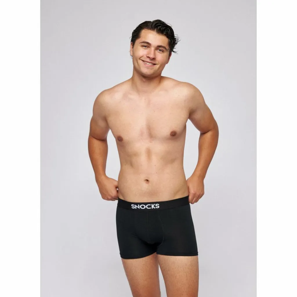 Snocks Unterwäsche<· Premium Boxershorts mit Logo Schwarz