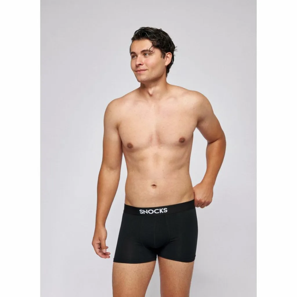 Snocks Unterwäsche<· Premium Boxershorts mit Logo Schwarz