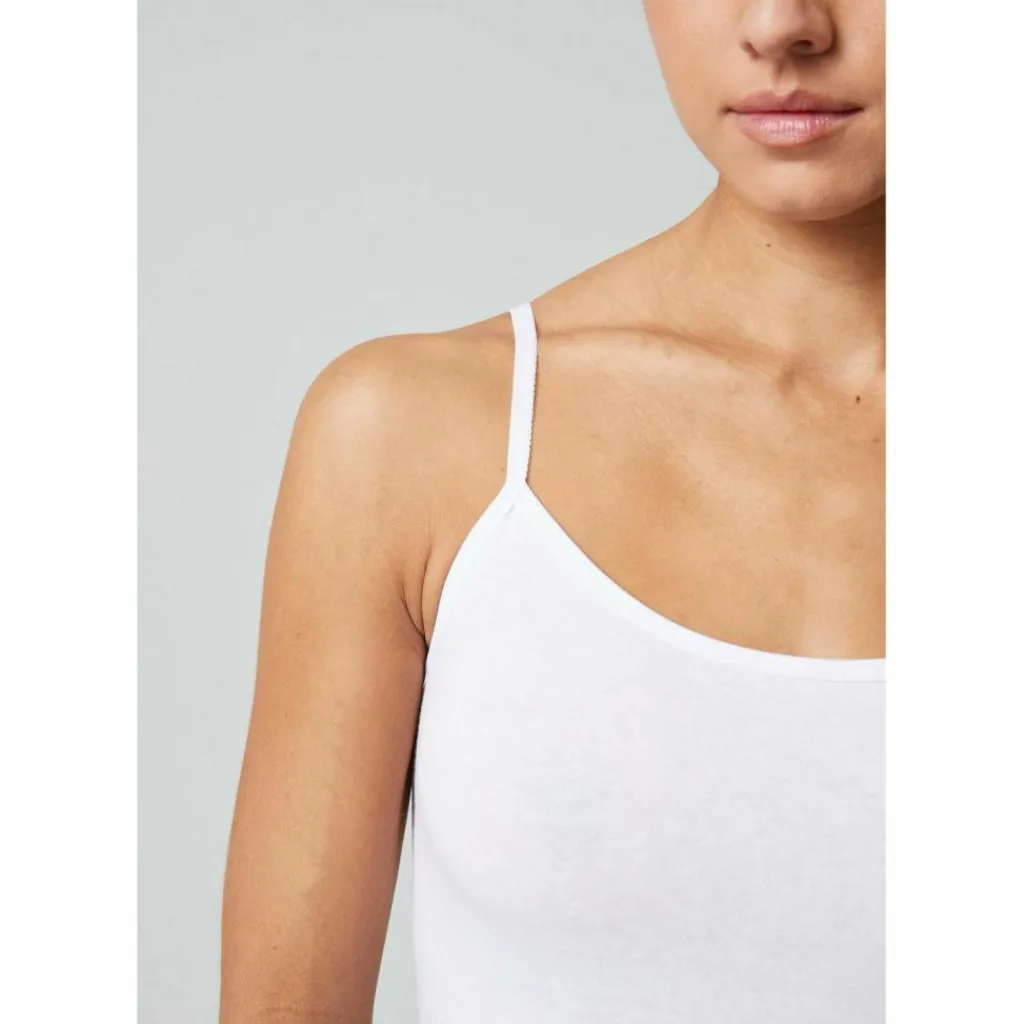 Snocks Tops & Tanks<· Spaghetti Top Weiß