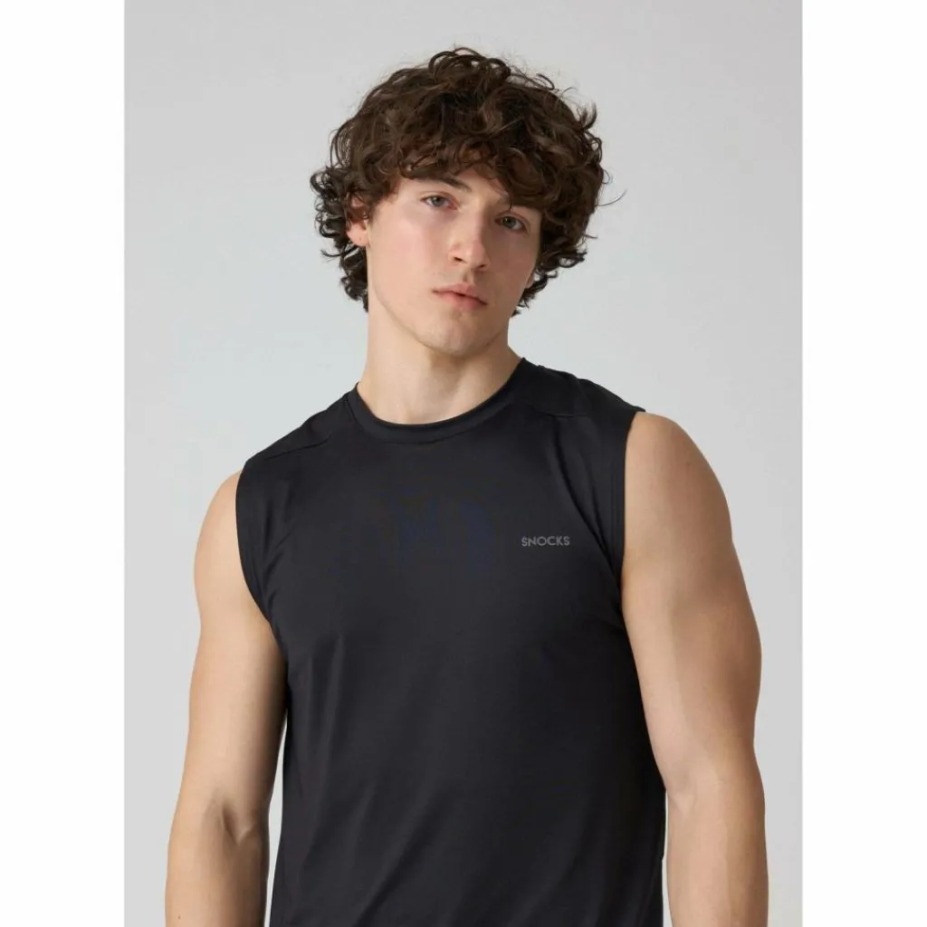 Snocks Tennis|Tops & Tanks<· Tank Top Herren Schwarz