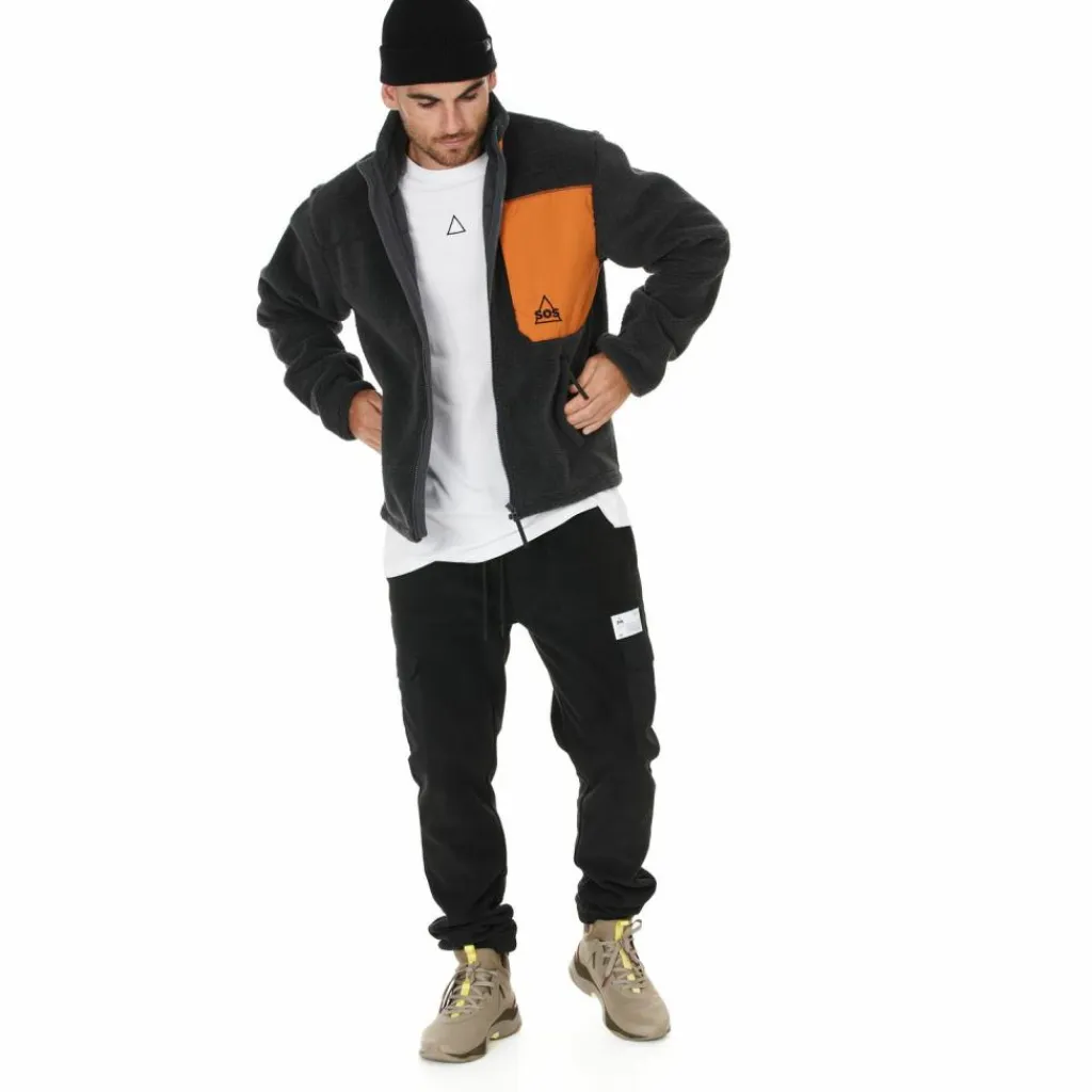 SOS Fleecejacken<· La Grave 1051 Asphalt