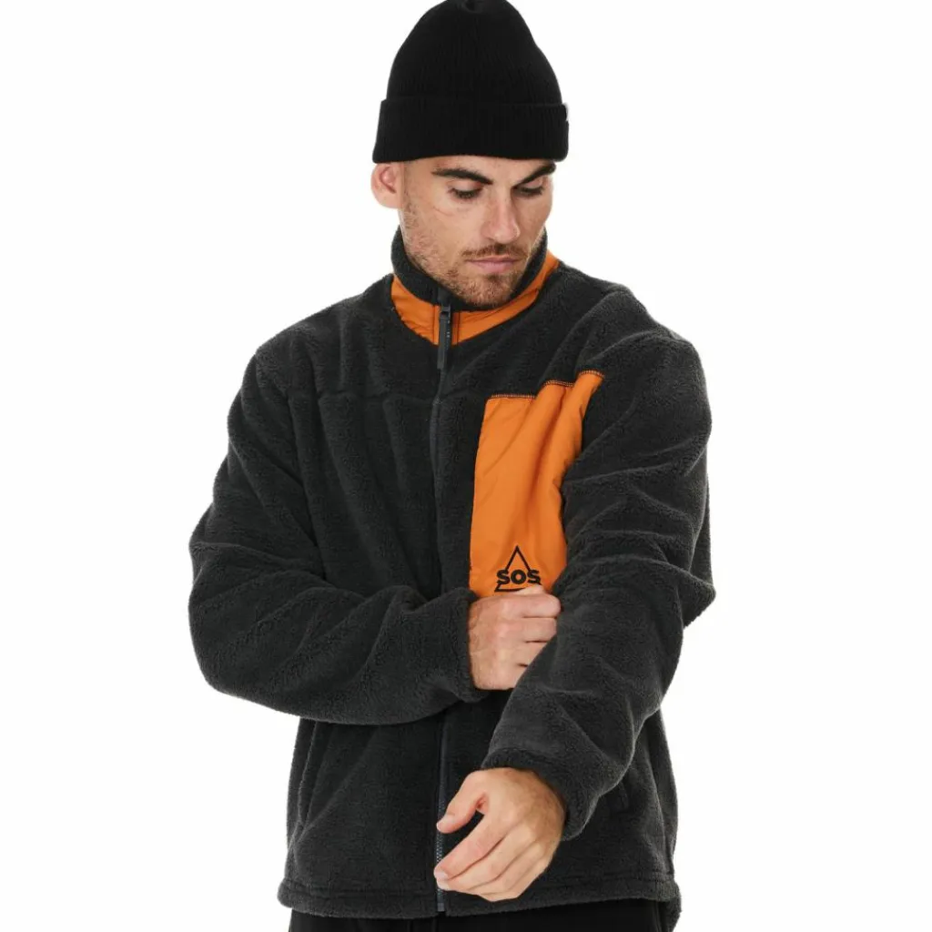 SOS Fleecejacken<· La Grave 1051 Asphalt