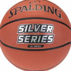 SPALDING Basketball|Basketball<· Silver Series Rubber orange