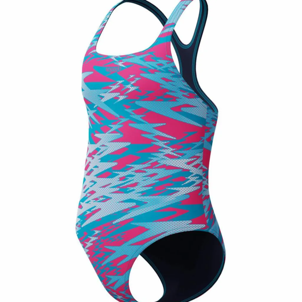 SPEEDO Schwimmen<· HYPERBOOM PRINT MEDALIST blu-pnk