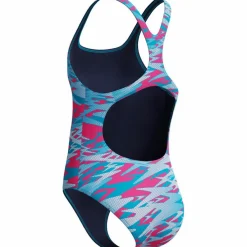 SPEEDO Schwimmen<· HYPERBOOM PRINT MEDALIST blu-pnk