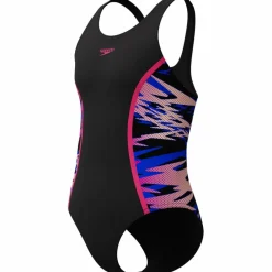 SPEEDO Schwimmen<· HYPERBOOM SPLICE MUSCLEBACK blk-pnk
