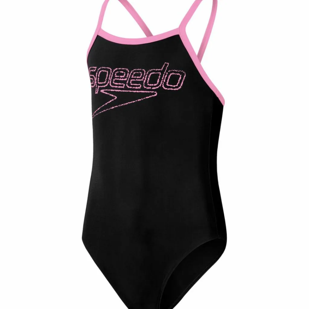 SPEEDO Schwimmen<· Logo Thinstrap Muscleback black-taffy pink