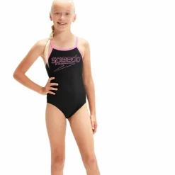 SPEEDO Schwimmen<· Logo Thinstrap Muscleback black-taffy pink