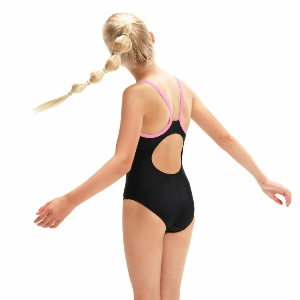 SPEEDO Schwimmen<· Logo Thinstrap Muscleback black-taffy pink