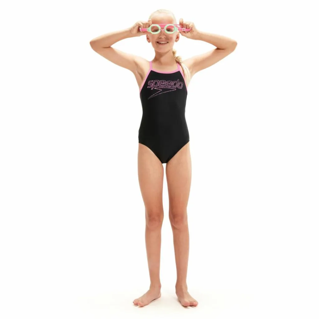 SPEEDO Schwimmen<· Logo Thinstrap Muscleback black-taffy pink