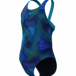 SPEEDO Schwimmen<· Print Leaderback One Piece blu-dkblu