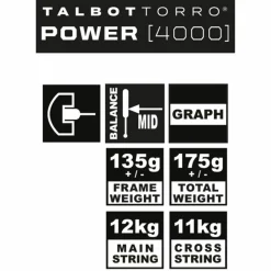 Talbot-Torro Squash|Schläger<· Power 4000 grau
