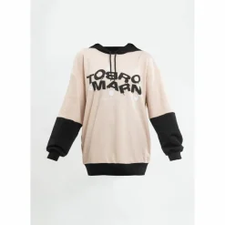 Tom Barron Pullover & Sweats<· WOMEN OVERSIZE FIT TUNIC SWEATSHIRT ecru
