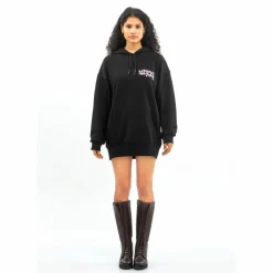 Tom Barron Pullover & Sweats<· WOMEN OVERSIZE FIT TUNIC SWEATSHIRT black
