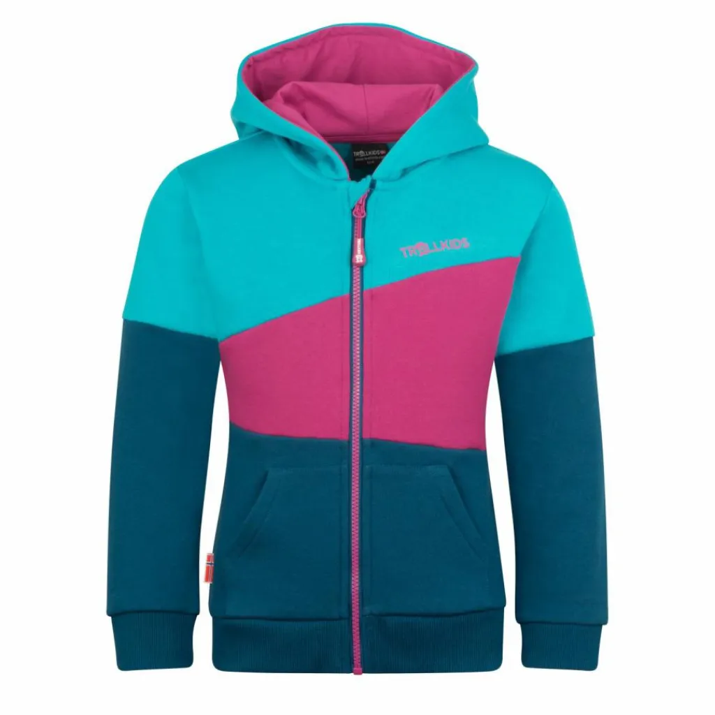 Trollkids Pullover & Sweats<· Alesund Dunkeltürkis/Madeirablau/Helle Beere