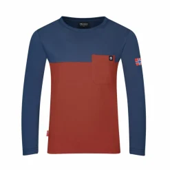 Trollkids Wandern|Shirts<· Bergen Rostrot/Mystik Blau