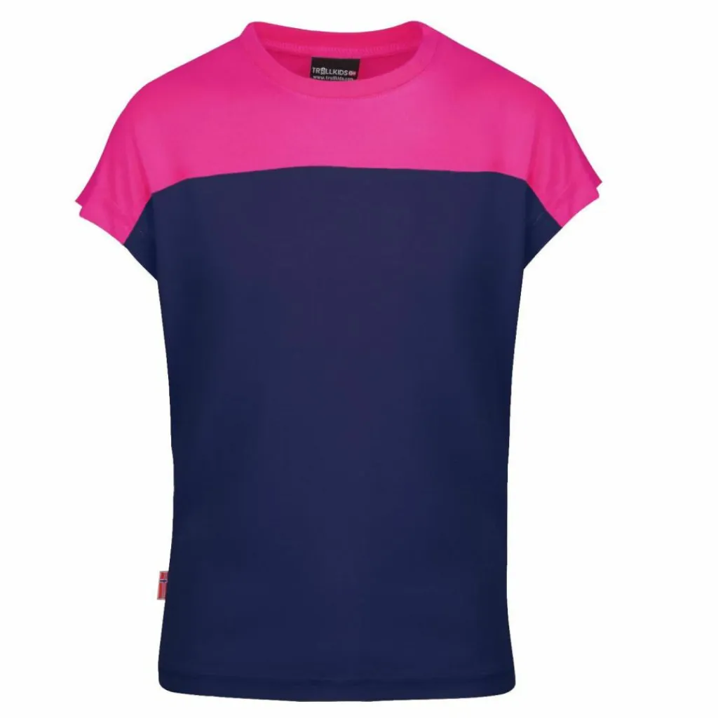 Trollkids Shirts<· Bergen Marineblau/Magenta