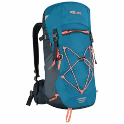 Trollkids Trekkingrucksäcke|Rucksäcke<· Fjell Arktikblau/Dunkles navy/Glühendes Orange