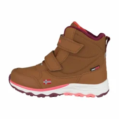 Trollkids Winterschuhe|Boots & Stiefel<· Hafjell Karamell-Braun/Lachsrosa/Burgunderrot