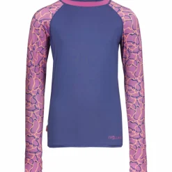 Trollkids Shirts<· Haukland violet blue-mallow pink