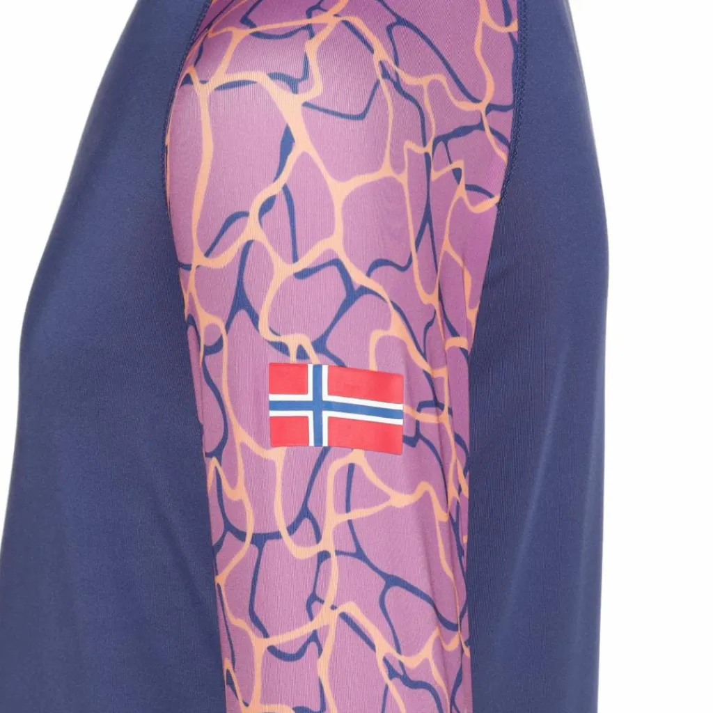 Trollkids Shirts<· Haukland violet blue-mallow pink