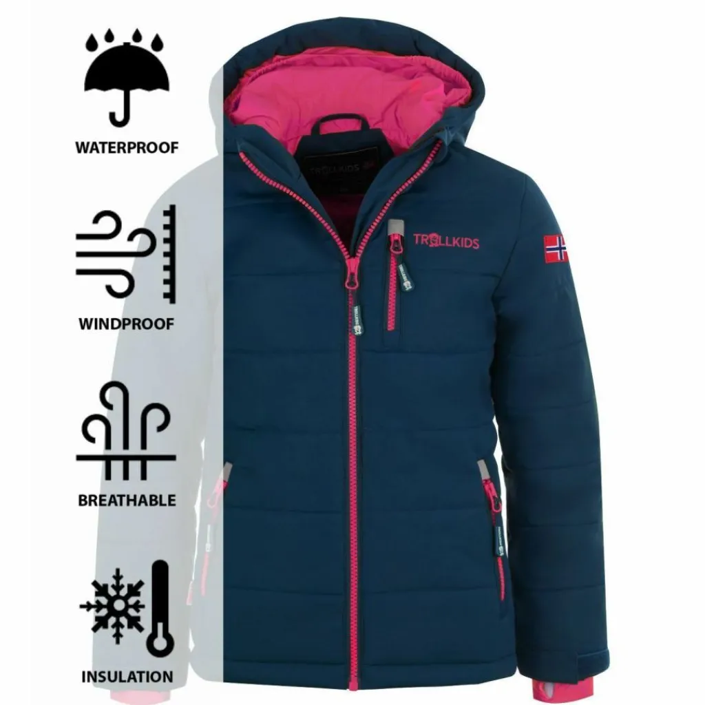 Trollkids Jacken|Ski<· Hemsedal XT Marineblau/Magenta