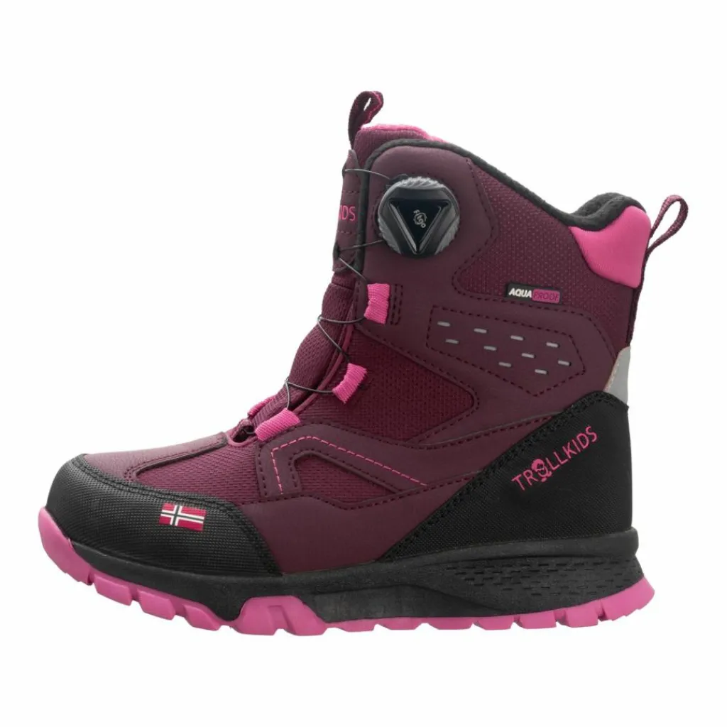 Trollkids Winterschuhe|Boots & Stiefel<· Kirkenes Burgunderrot/Magenta