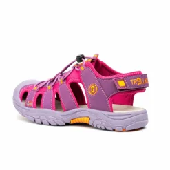 Trollkids Wanderschuhe<· Kvalvika Dunkelrosa / Orange