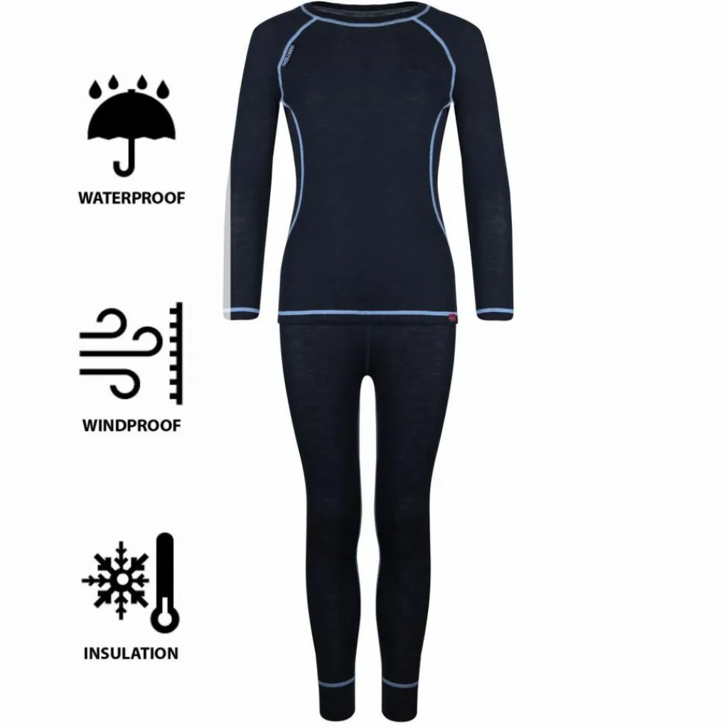 Trollkids Ski|Funktionswäsche<· Merino Merino Anthrazit / Mittelblau