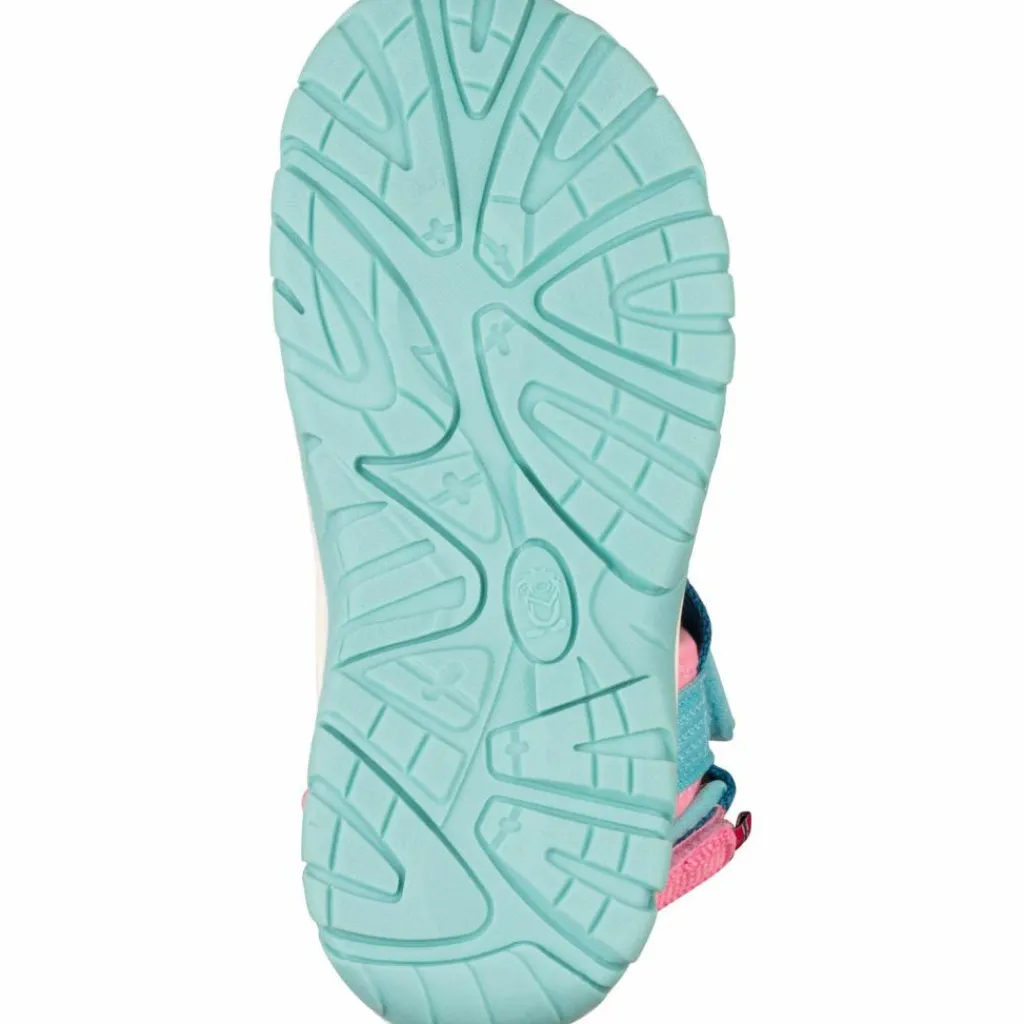 Trollkids Wanderschuhe<· Oslofjord harbor blue-aqua haze-peony rose