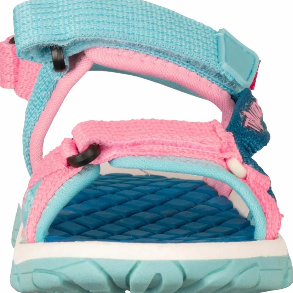Trollkids Wanderschuhe<· Oslofjord harbor blue-aqua haze-peony rose
