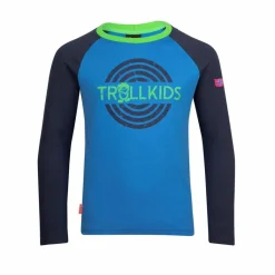 Trollkids Wandern|Shirts<· Preikestolen Mittelblau/Marineblau
