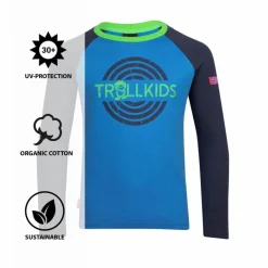 Trollkids Wandern|Shirts<· Preikestolen Mittelblau/Marineblau