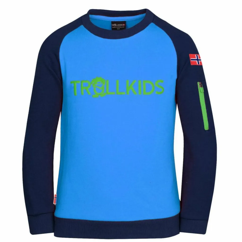 Trollkids Pullover & Sweats<· Sandefjord Marineblau / Grün
