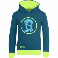 Trollkids Wandern|Pullover & Sweats<· Troll Petrolblau/Gr&uuml;n