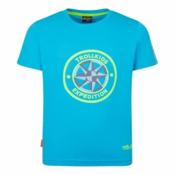 Trollkids Shirts<· Windrose T poolblau-wilde limette