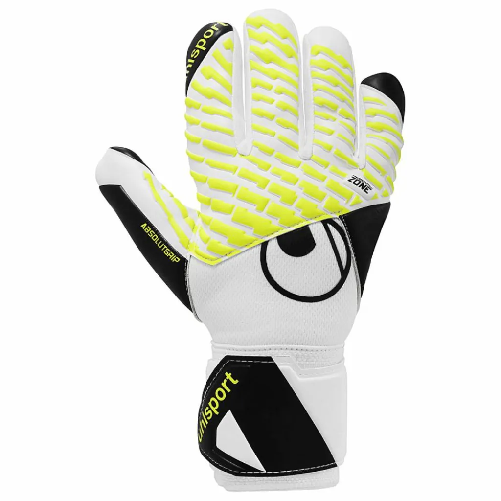 Uhlsport Handschuhe<· FM Absolutgrip HN Pro Jr. weiß/schwarz/fluo gelb