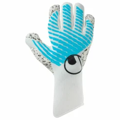Uhlsport Handschuhe<· FM Cybertec Supergrip+ HN weiß/cyberblau/schwarz
