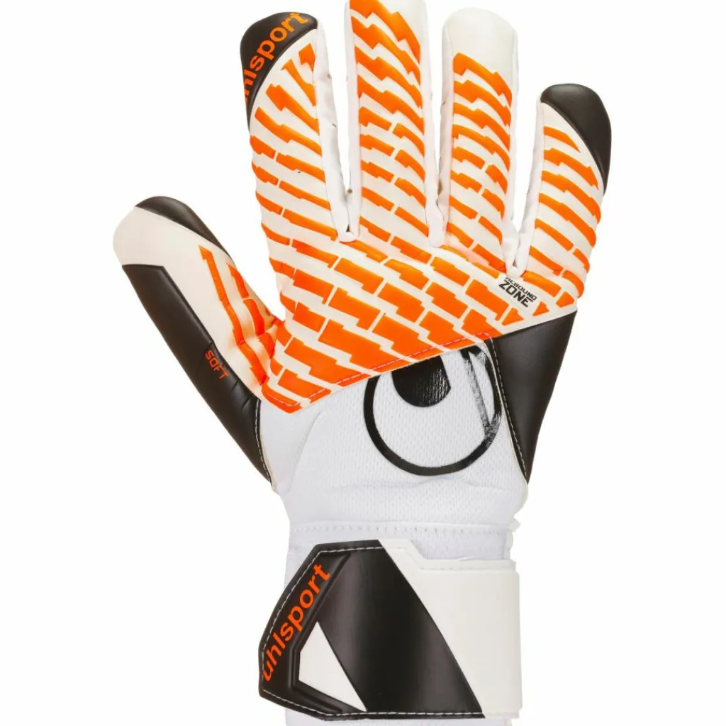 Uhlsport Handschuhe<· FM Soft HN Comp weiß-schwarz-fluo orange