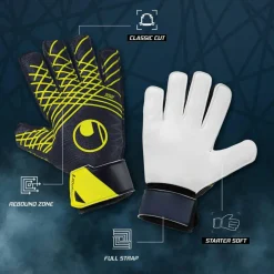 Uhlsport Handschuhe|Handschuhe<· Prediction Starter Soft marine-wei&szlig;-fluo gelb