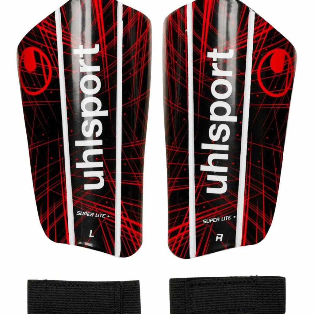 Uhlsport Schutzausrüstung|Schutzausrüstung<· Super Lite Plus schwarz-fluo rot-weiß