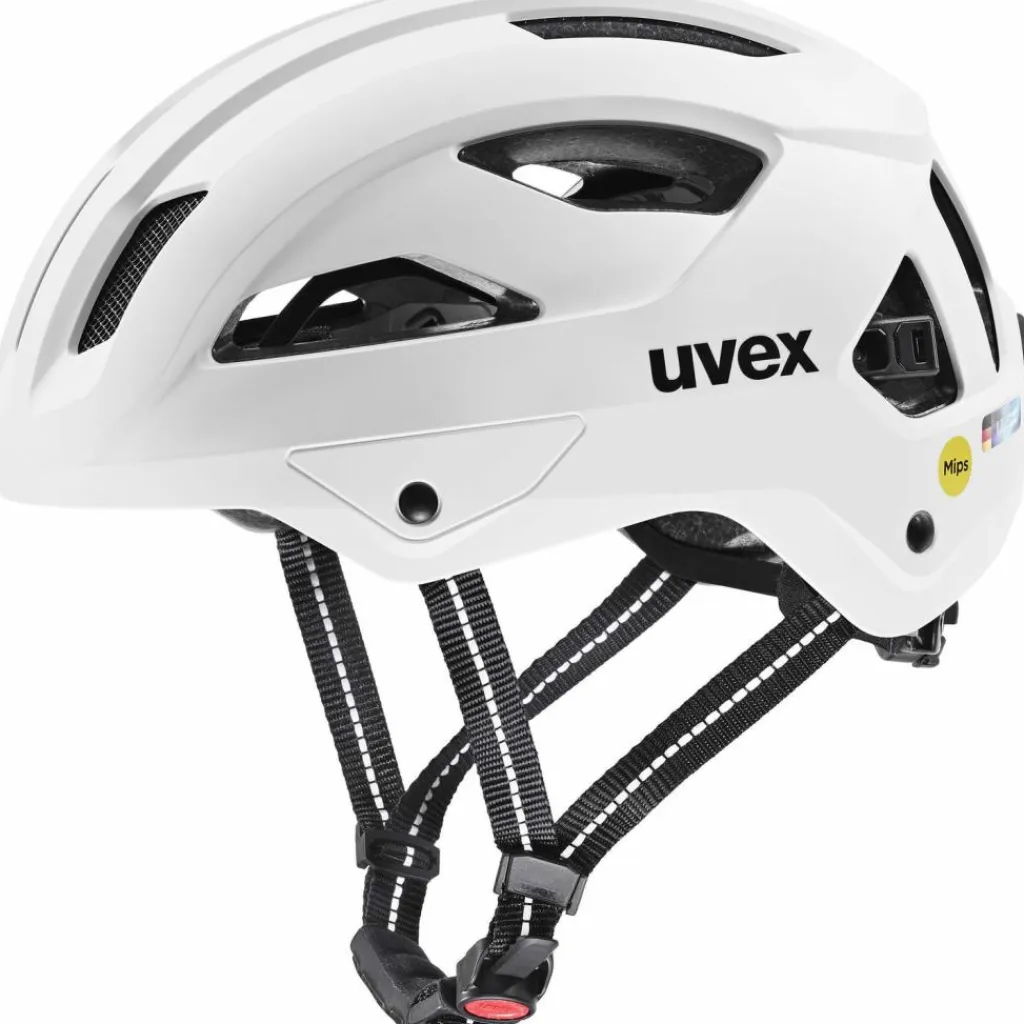 Uvex Fahrradhelme<· CITY STRIDE MIPS HIPLOK white matt