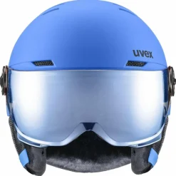 Uvex Skihelme|Helme<· Rocket Jr. Visor blue mat