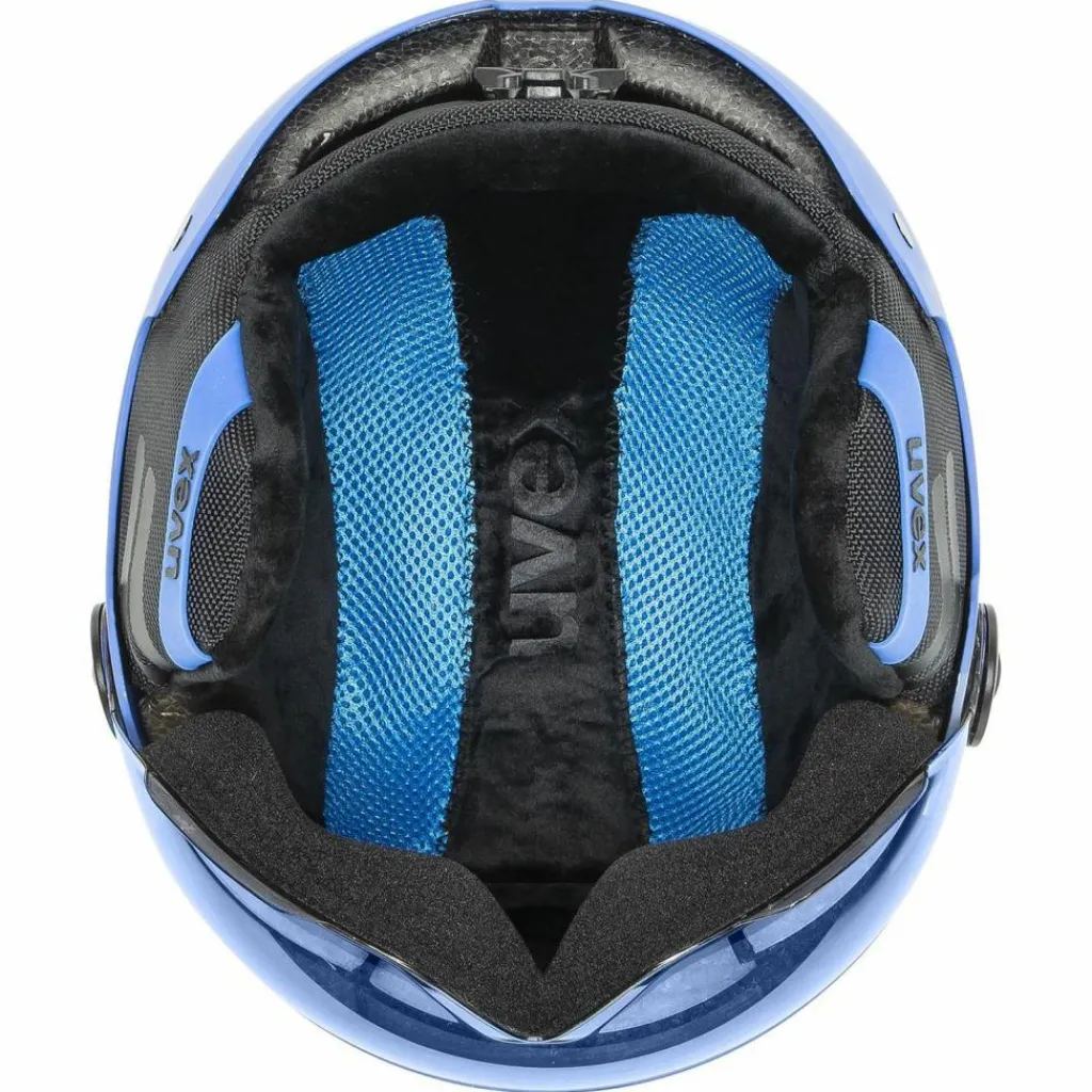 Uvex Skihelme|Helme<· Rocket Jr. Visor blue mat