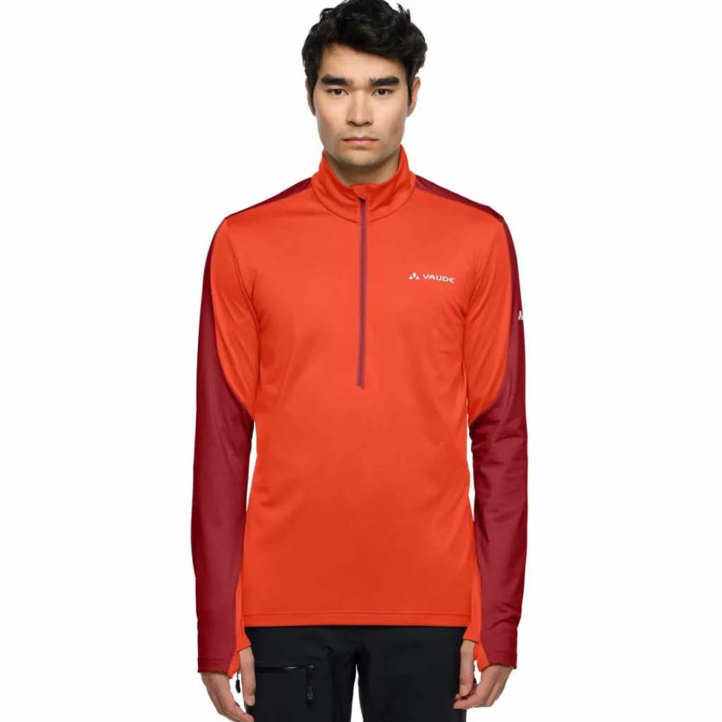 VAUDE Pullover & Sweats<· Men's Livigno Halfzip II carmine/glowing red