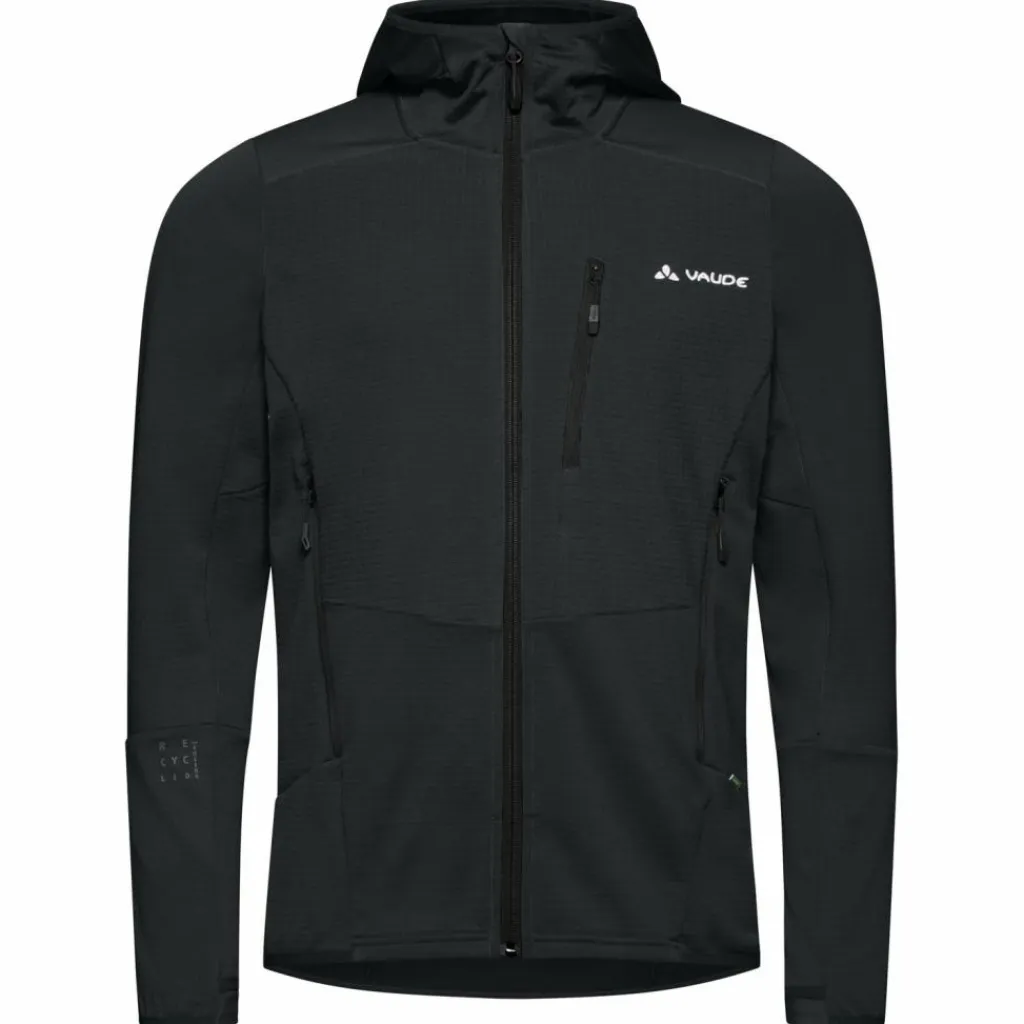 VAUDE Übergangsjacken<· Men's Monviso Hooded Grid Fleece Jacket phantom black