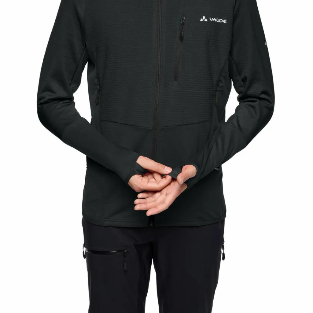 VAUDE Übergangsjacken<· Men's Monviso Hooded Grid Fleece Jacket phantom black