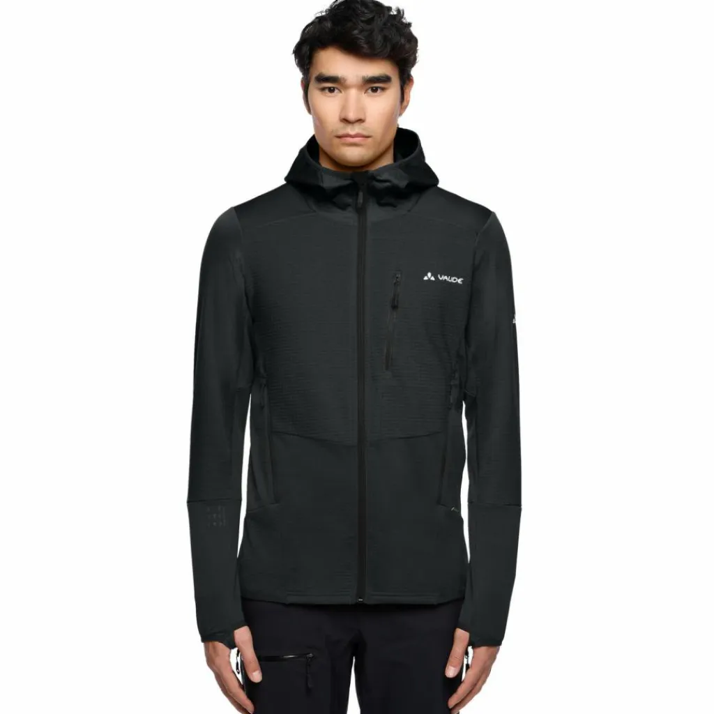 VAUDE Übergangsjacken<· Men's Monviso Hooded Grid Fleece Jacket phantom black